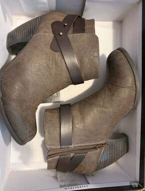 Fergalicious by Fergie Lucid Taupe Canar Ankle Booties